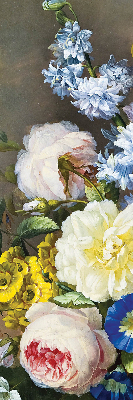 Fabric roller blind A bouquet of flowers