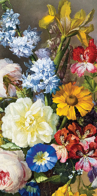 Fabric roller blind A bouquet of flowers