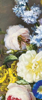 Fabric roller blind A bouquet of flowers