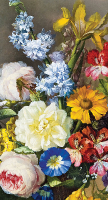 Fabric roller blind A bouquet of flowers