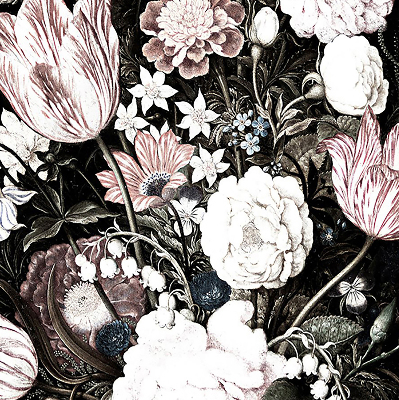 Modern roller blind A bouquet of flowers