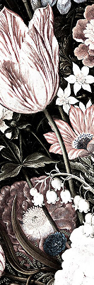 Modern roller blind A bouquet of flowers
