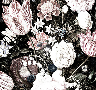 Modern roller blind A bouquet of flowers