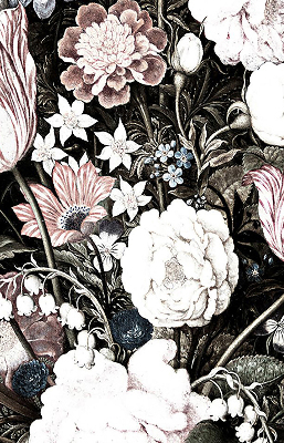 Modern roller blind A bouquet of flowers