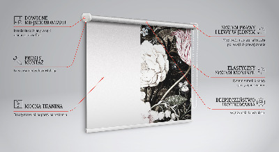 Modern roller blind A bouquet of flowers