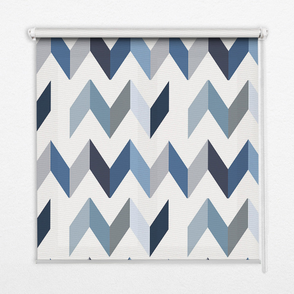 Fabric roller blind Blue herringbone