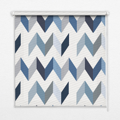 Fabric roller blind Blue herringbone