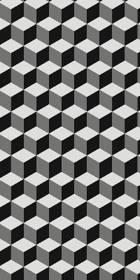 Modern roller blind 3D cubes