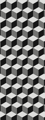 Modern roller blind 3D cubes