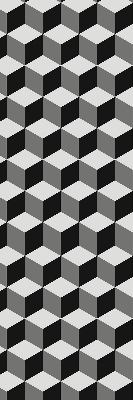 Modern roller blind 3D cubes