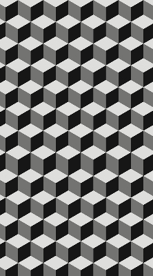 Modern roller blind 3D cubes