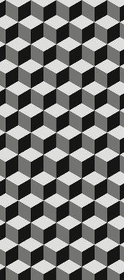 Modern roller blind 3D cubes
