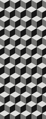 Modern roller blind 3D cubes
