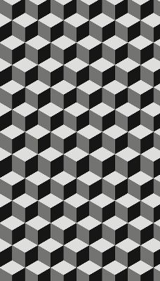 Modern roller blind 3D cubes