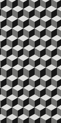 Modern roller blind 3D cubes
