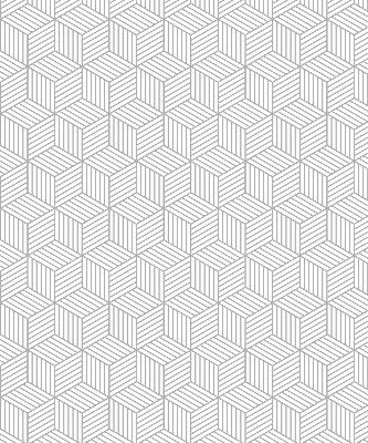 Roller blind for large window 3D cubes
