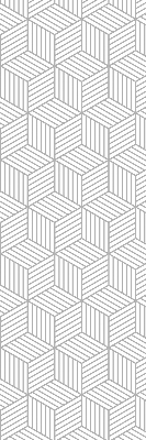 Roller blind for large window 3D cubes