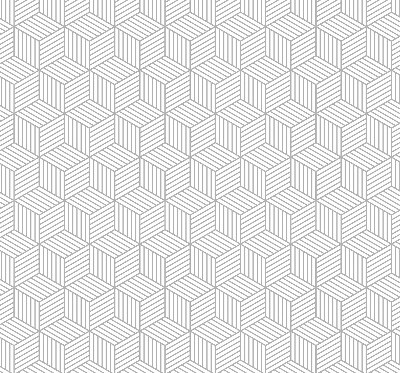 Roller blind for large window 3D cubes