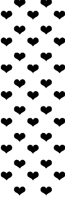 Fabric roller blind Black hearts