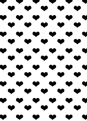 Fabric roller blind Black hearts