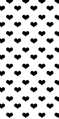 Fabric roller blind Black hearts