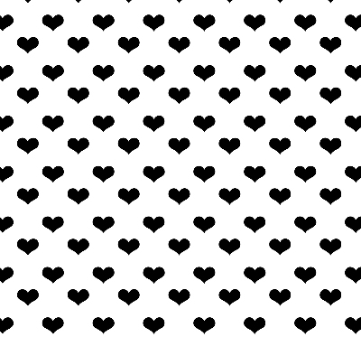 Fabric roller blind Black hearts