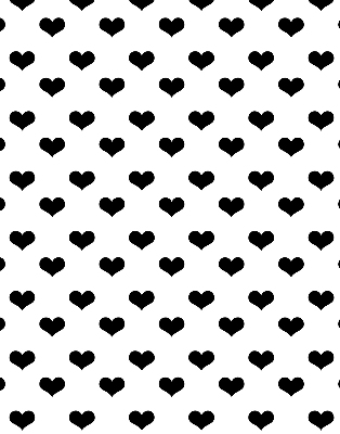 Fabric roller blind Black hearts