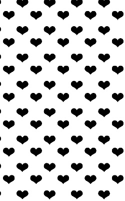 Fabric roller blind Black hearts