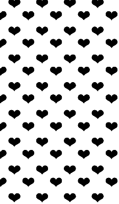Fabric roller blind Black hearts