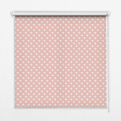 Roller blind for large window White dots