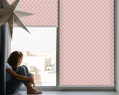 Roller blind for large window White dots