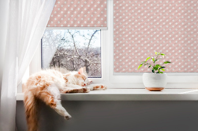 Roller blind for large window White dots
