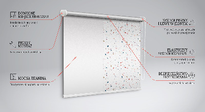 Roller blind for large window Graphic elements