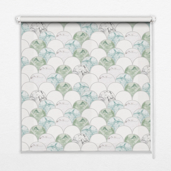 Fabric roller blind Semicircle