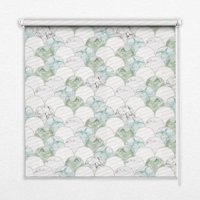 Fabric roller blind Semicircle