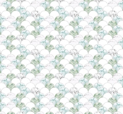 Fabric roller blind Semicircle