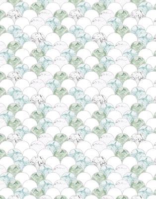 Fabric roller blind Semicircle