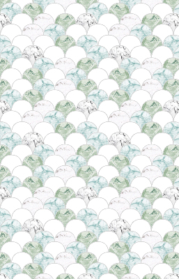 Fabric roller blind Semicircle