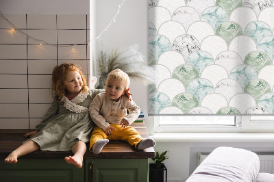 Fabric roller blind Semicircle