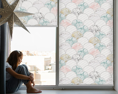 Modern roller blind Colorful scales