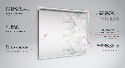Modern roller blind Colorful scales