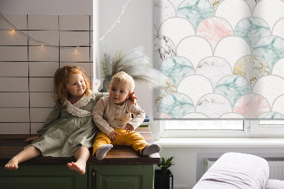 Modern roller blind Colorful scales