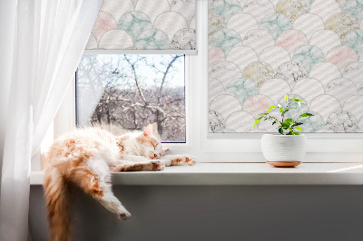 Modern roller blind Colorful scales
