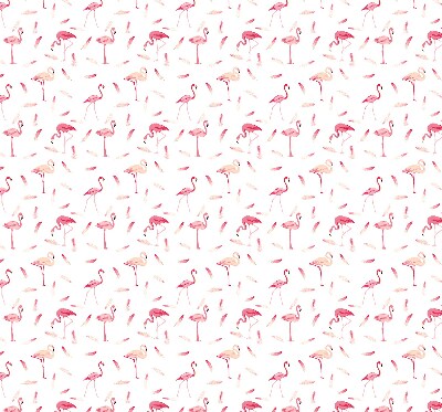 Fabric roller blind Flamingos and their feathers