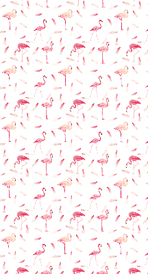 Fabric roller blind Flamingos and their feathers