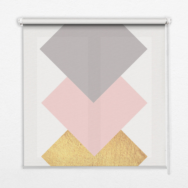 Roller blind for large window Overlapping squares