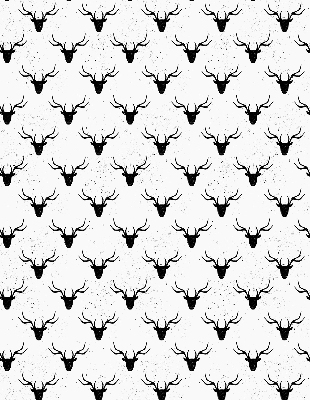 Fabric roller blind Black deer heads