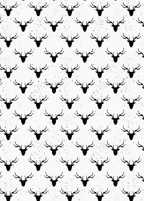 Fabric roller blind Black deer heads