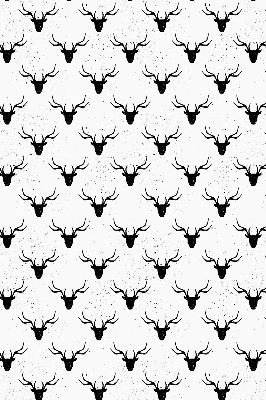 Fabric roller blind Black deer heads
