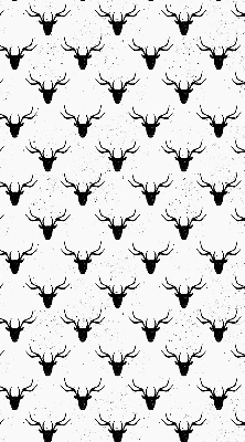Fabric roller blind Black deer heads